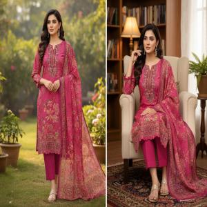 Chicken Carry Printed Cotton 3 Piece